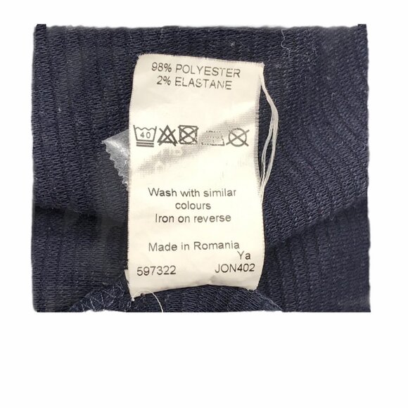 RIVER ISLAND Long Sleeve Dress Navy Blue EUR 38 US 10 Puff Bell Sleeves - Picture 6 of 6